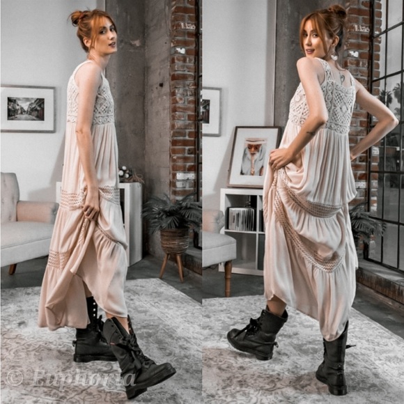 Crochet Top Maxi Dress - Picture 4 of 4